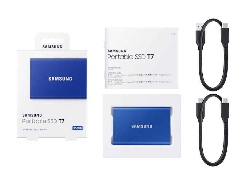Samsung Portable SSD T7 2.0TB / MU-PC2T0 Blue