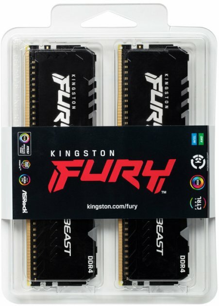Kingston FURY Beast RGB / 2x 16GB DDR4 3000 / KF430C15BB1AK2/32
