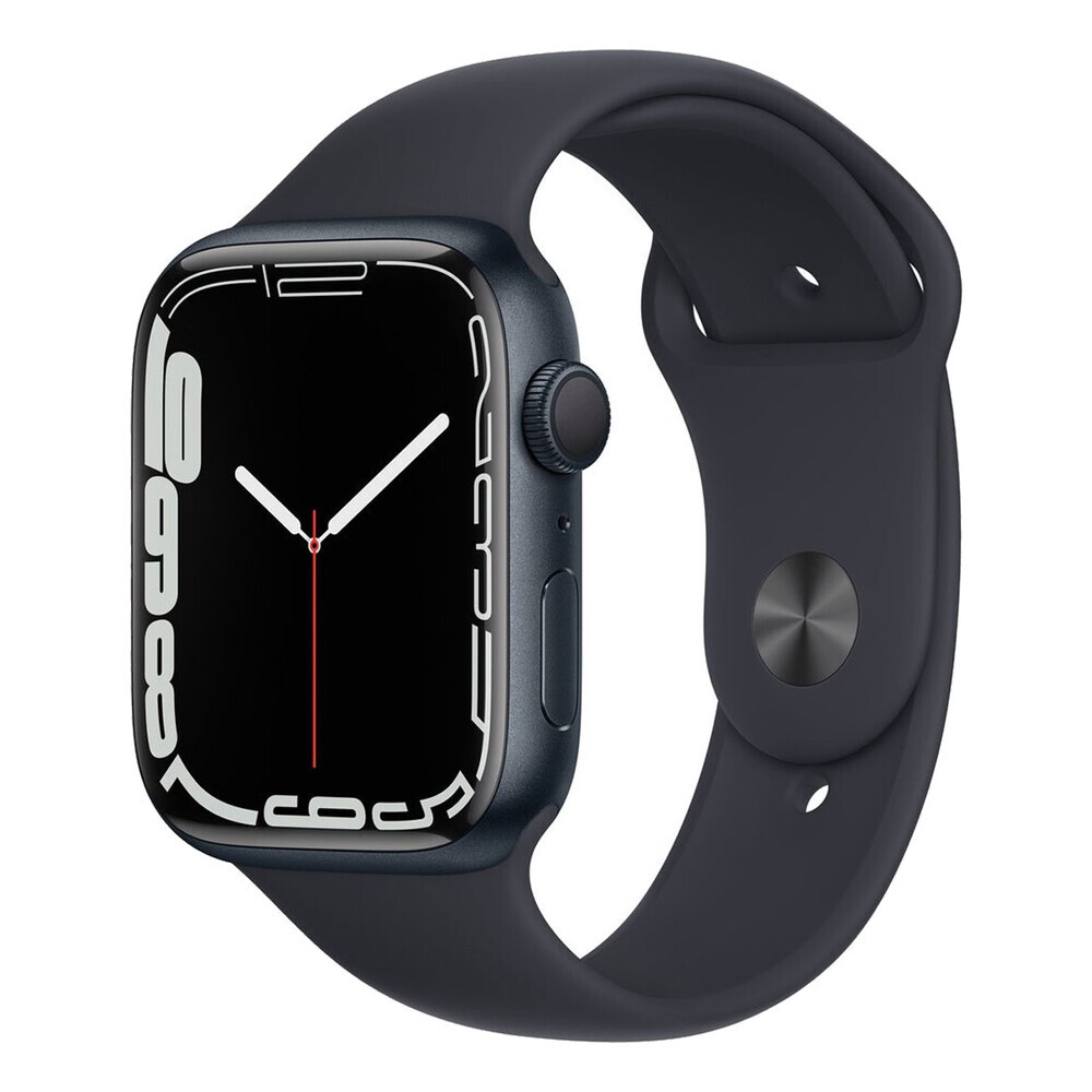 Apple Watch Series 7 GPS 45mm Midnight Black Case with Midnight Sport Band