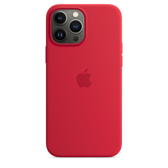 Apple Original iPhone 13 Pro Max Silicone Case with MagSafe / A2708 / Red