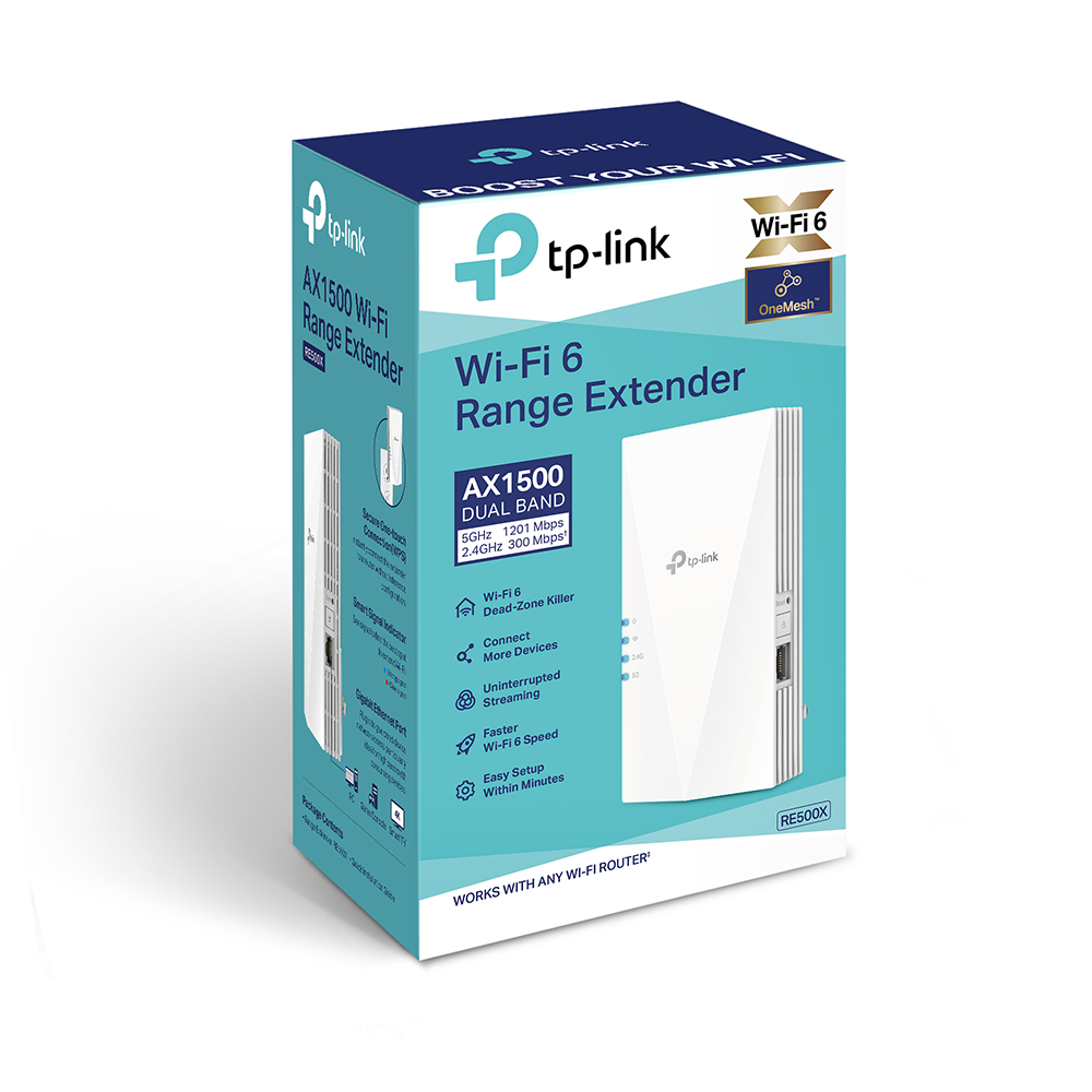 TP-LINK RE500X / Wi-Fi 6 Dual Band Range Extender