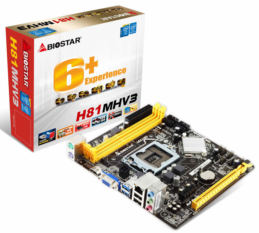 Biostar H81MHV3 2.0 / mATX Socket 1150 Dual 2x DDR3 1600