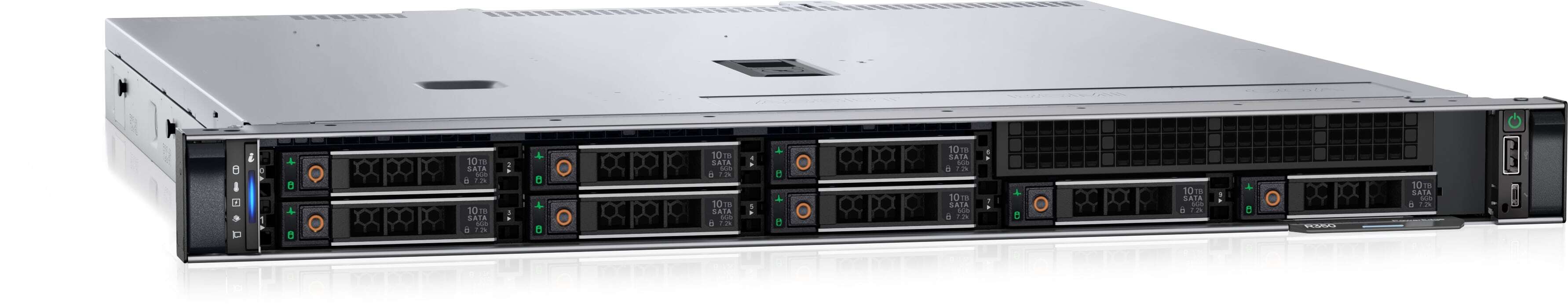 DELL PowerEdge R350 1U / Xeon E-2356G / 2x 16GB UDIMM DDR4 / 480GB SATA SSD / 1.2TB HDD SAS / iDRAC9 / 350W /
