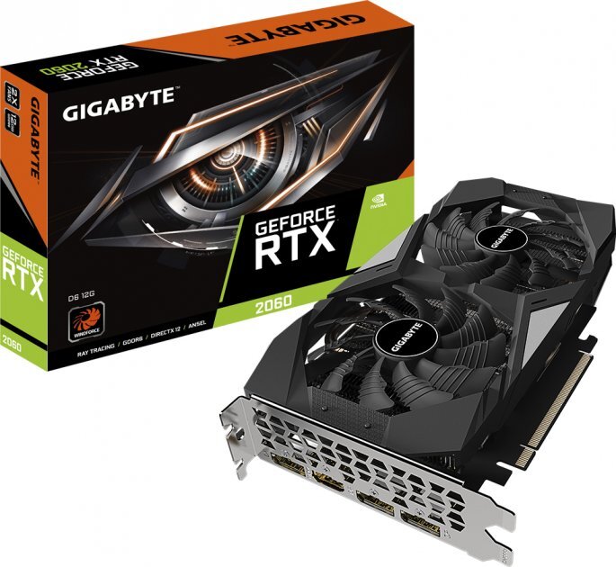 GIGABYTE GeForce RTX 2060 12GB GDDR6 192bit D6 / GV-N2060D6-12GD