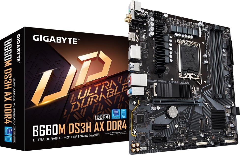 GIGABYTE B660M DS3H AX DDR4 / mATX LGA1700 4x DDR4 5333