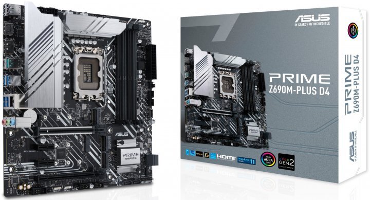 ASUS PRIME Z690M-PLUS D4 / mATX Socket 1700 Dual 4xDDR4 5333