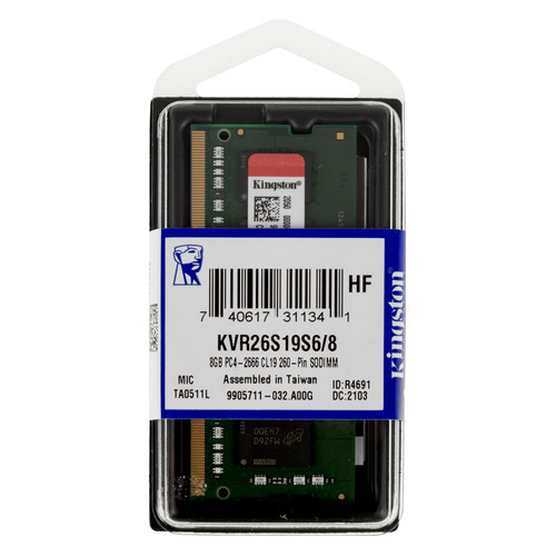 Kingston ValueRam KVR26S19S6/8 / 8GB DDR4 2666 SODIMM
