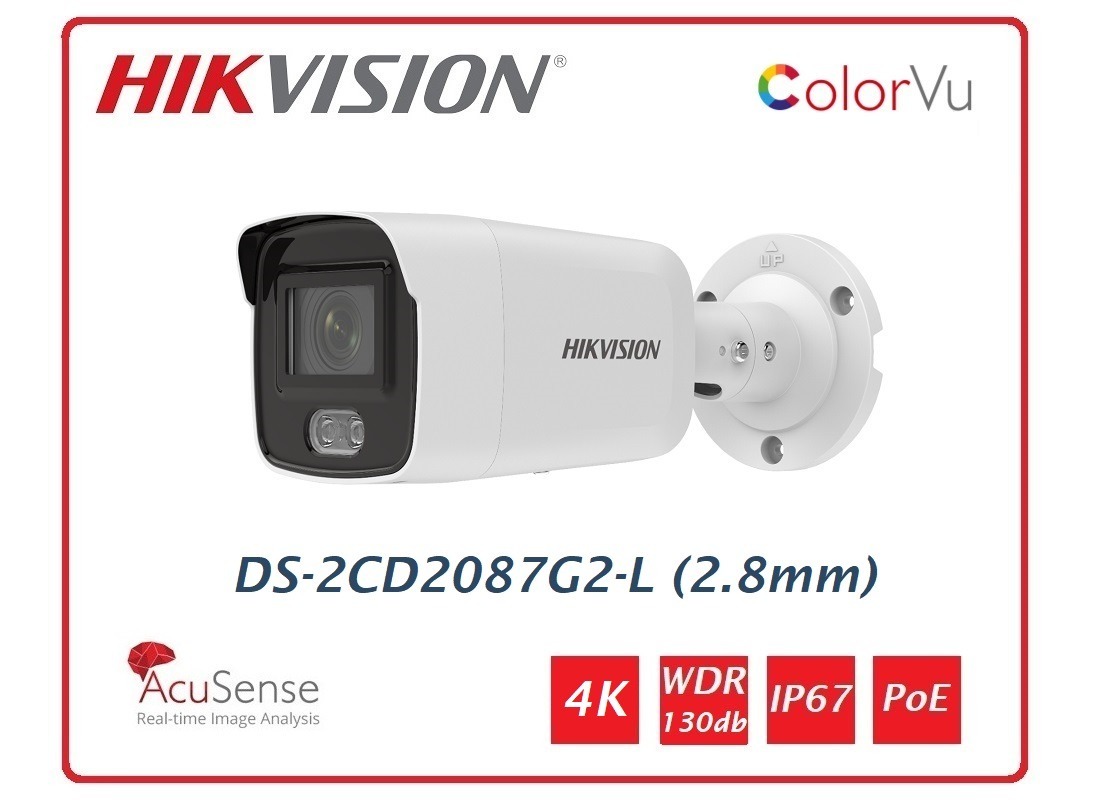 HIKVISION DS-2CD2087G2-L / 8Mpx 2.8mm / ColorVu + Acusense