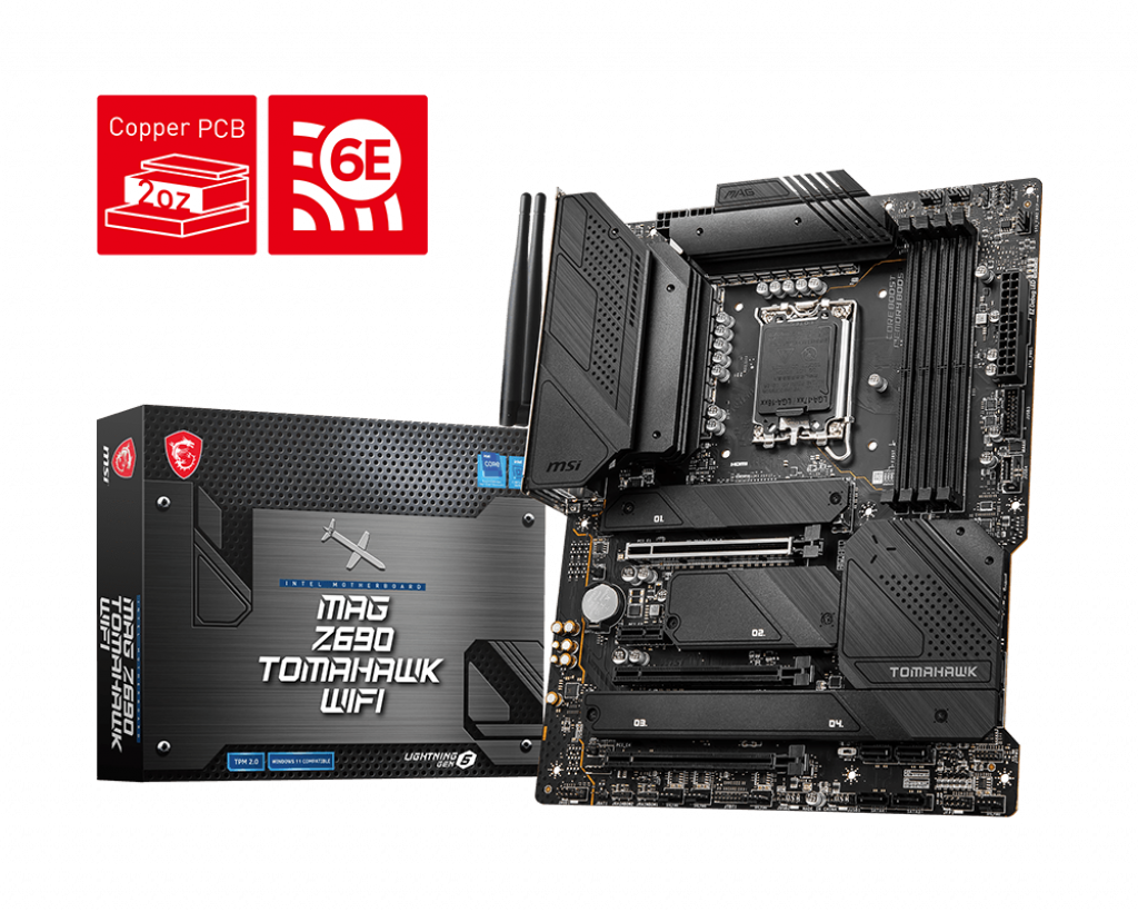 MSI MAG Z690 TOMAHAWK WI-FI DDR4 / ATX Socket 1700 Dual 4xDDR4 5200