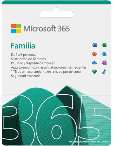 Microsoft M365 Office Family Subscr 1year