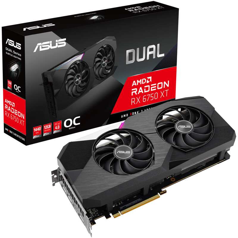 ASUS Radeon RX 6750 XT 12GB GDDR6 192bit / DUAL-RX6750XT-O12G