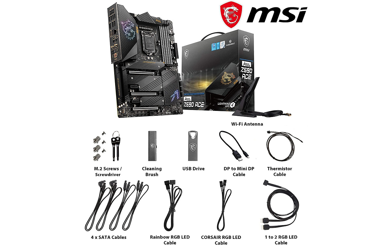 MSI MEG Z590 ACE / 16+1 ATX Socket 1200 Dual 4xDDR4-5600