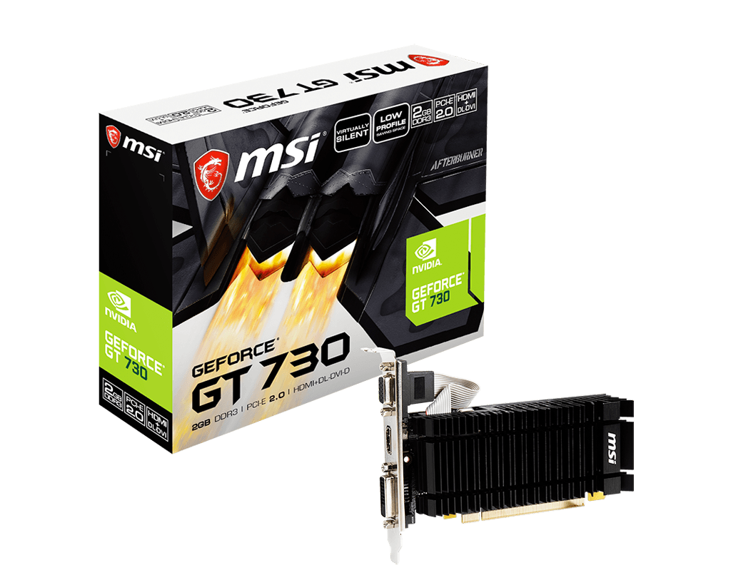 MSI GeForce GT 730 2GB DDR3 64Bit / N730K-2GD3H/LPV1