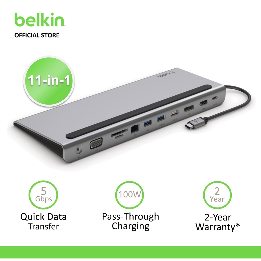 Belkin INC004btSGY / CONNECT USB-C 11 in 1 Multiport Dock