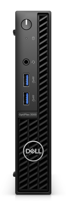 DELL Optiplex 3000 MFF / Core i3-12100T / 8GB RAM / 256GB SSD / Black Linux/DOS