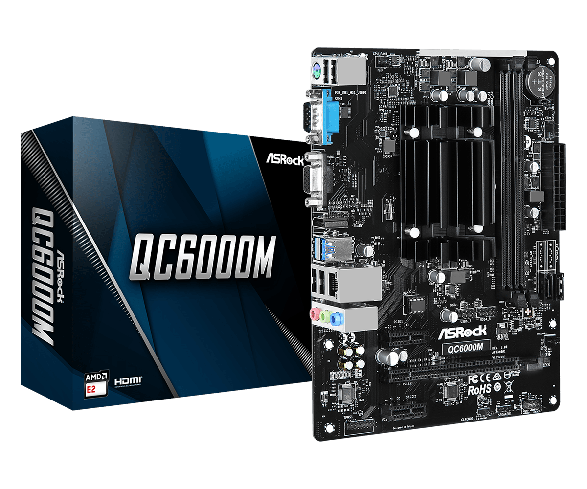 ASRock QC6000M / AMD E2-6110 mATX 2xDDR3