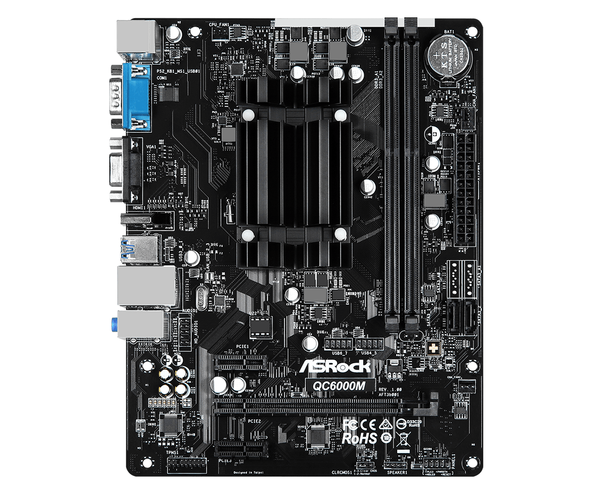 ASRock QC6000M / AMD E2-6110 mATX 2xDDR3