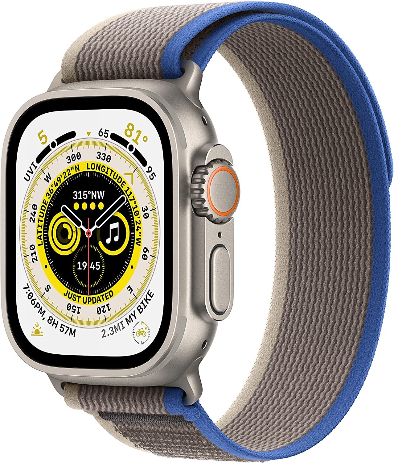 Apple Watch Ultra GPS 49mm Cellular / Titanium Case / Trail Loop M/L Blue