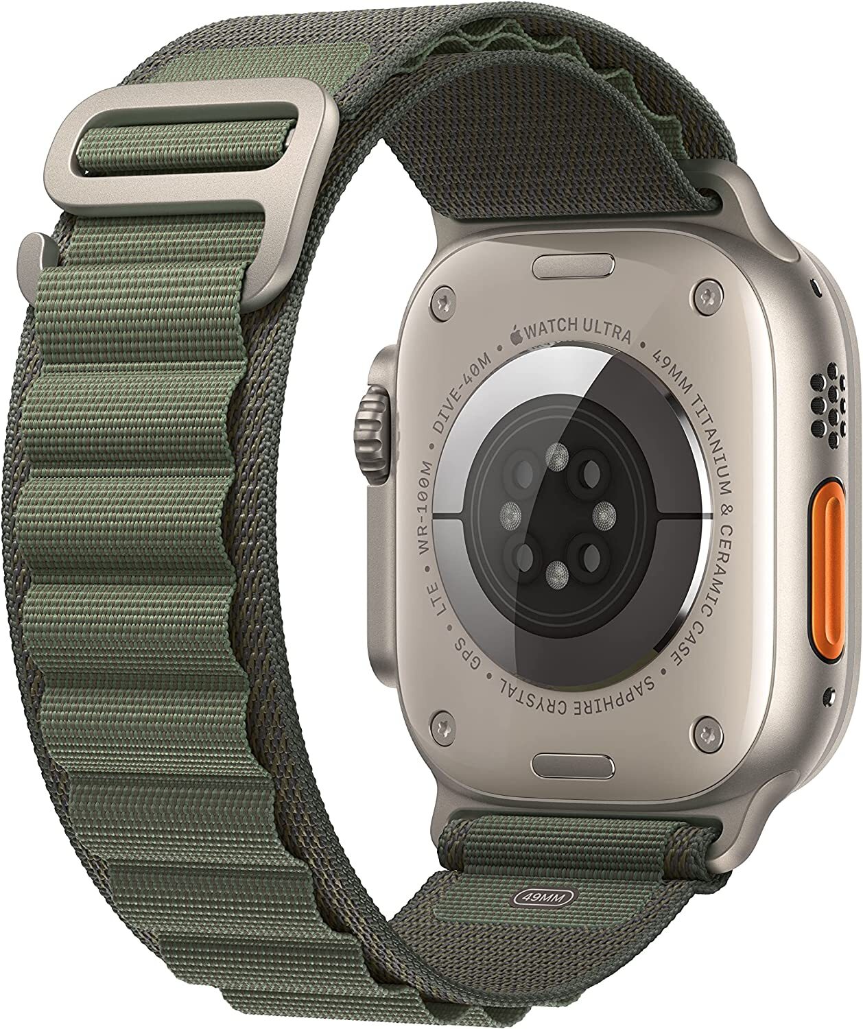 Apple Watch Ultra GPS 49mm Cellular / Titanium Case / Alpine Loop - Large Green
