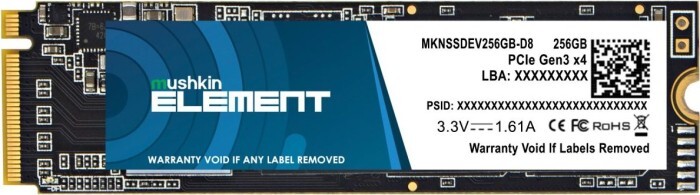 mushkin Element MKNSSDEV256GB-D8 / 256GB NVMe M.2