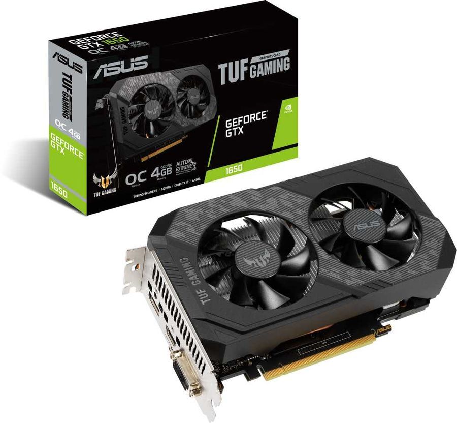 ASUS GeForce GTX 1650 4GB GDDR6 TUF Gaming 128bit / TUF-GTX1650-O4GD6-P-V2-GAMING