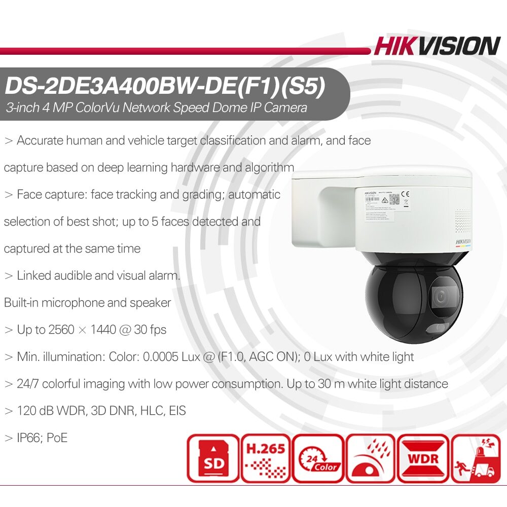 HIKVISION DS-2DE3A400BW-DE F1 T5 / 4mp 16x