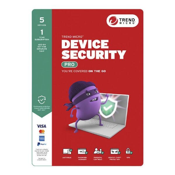 Trend Micro Device Security Pro / 5 Device / 12 Month / TI10978698