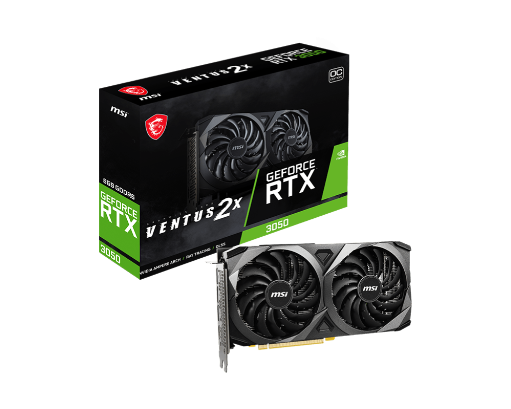 MSI GeForce RTX 3050 VENTUS 2X 8G / 8GB GDDR6 128Bit