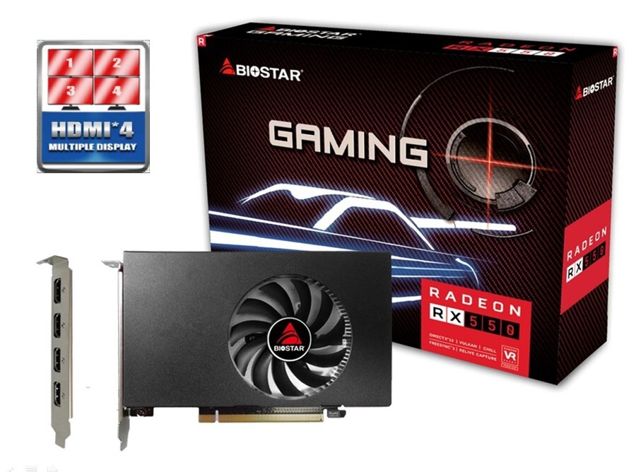 Biostar Gaming Radeon RX 550 4GB GDDR5 128Bit / VA5505RG41