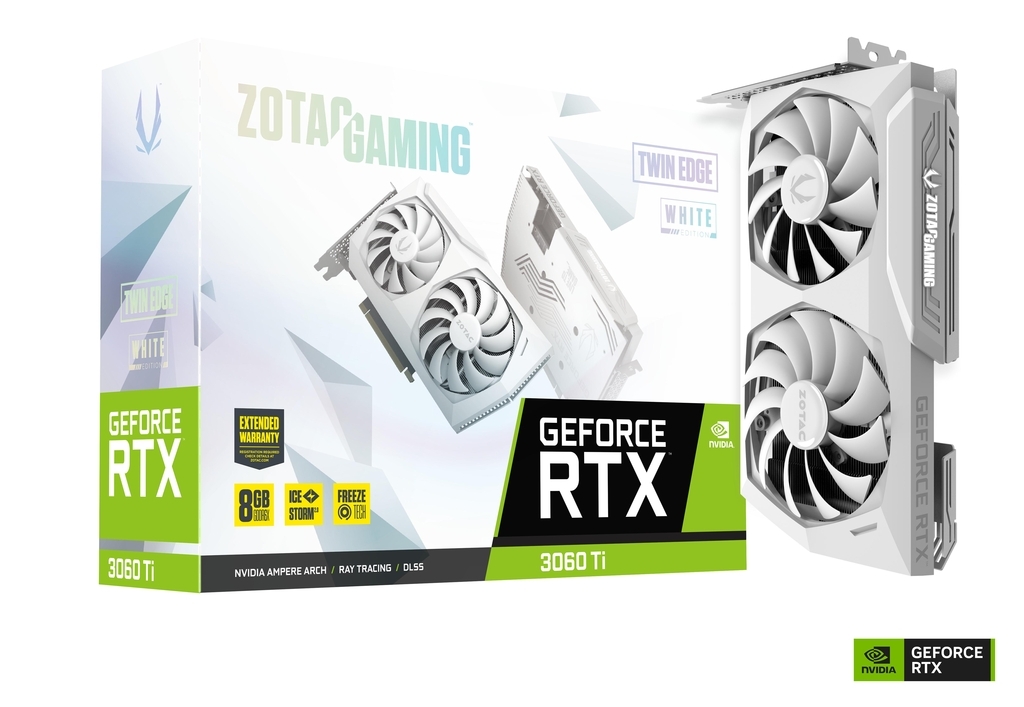ZOTAC GeForce RTX 3060 Ti Twin Edge White Edition 8GB GDDR6X 256bit / ZT-A30620J-10P