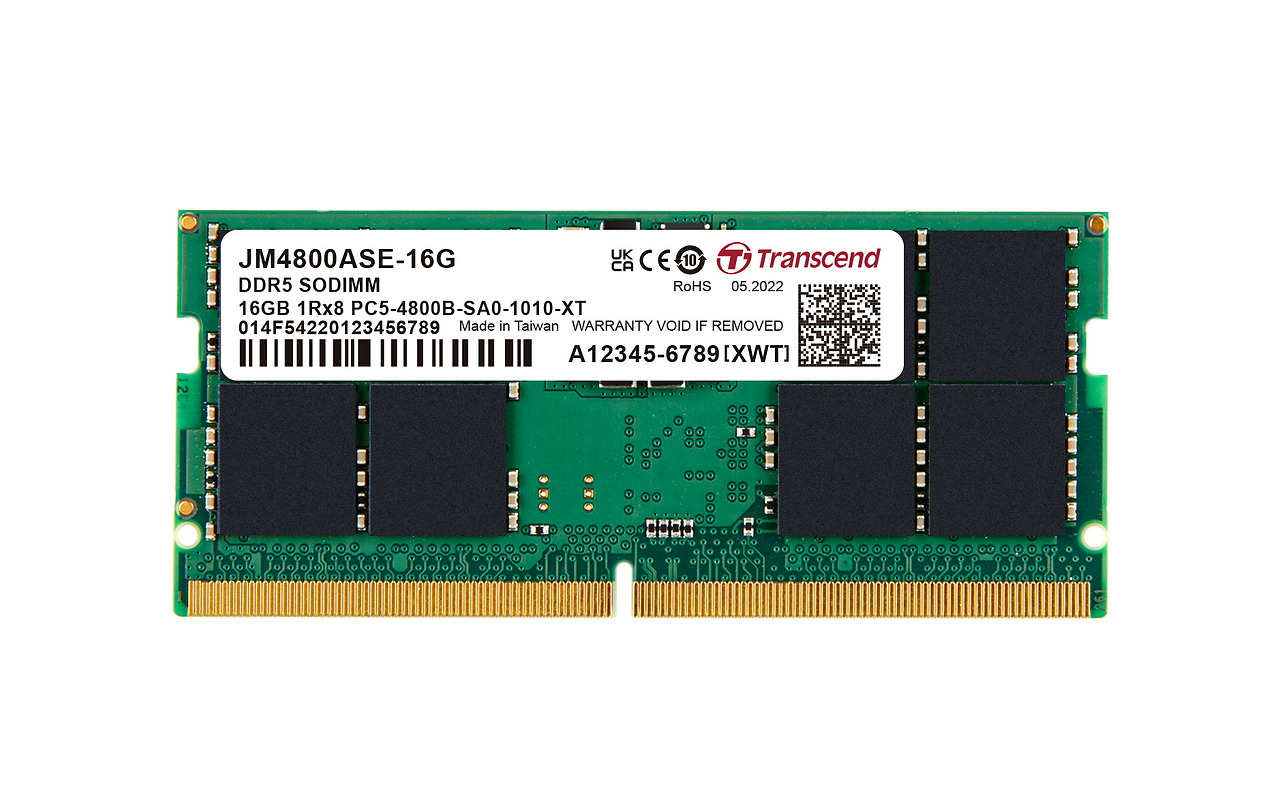 Transcend JetRam 16GB DDR5 4800 SODIMM