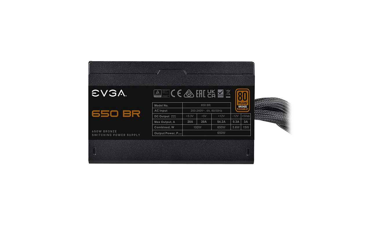 EVGA 100-BR-0650-K2с / 650W 80 PLUS Bronze
