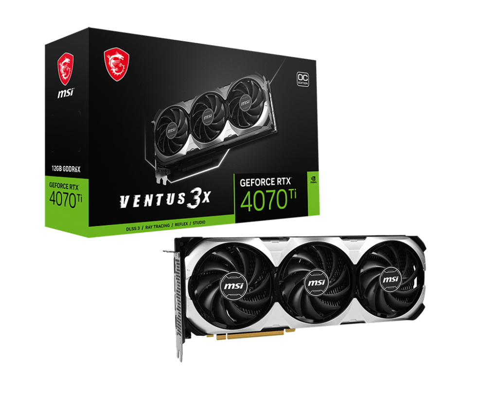MSI GeForce RTX 4070 Ti VENTUS 3X 12G OC / 12GB GDDR6X 192Bit
