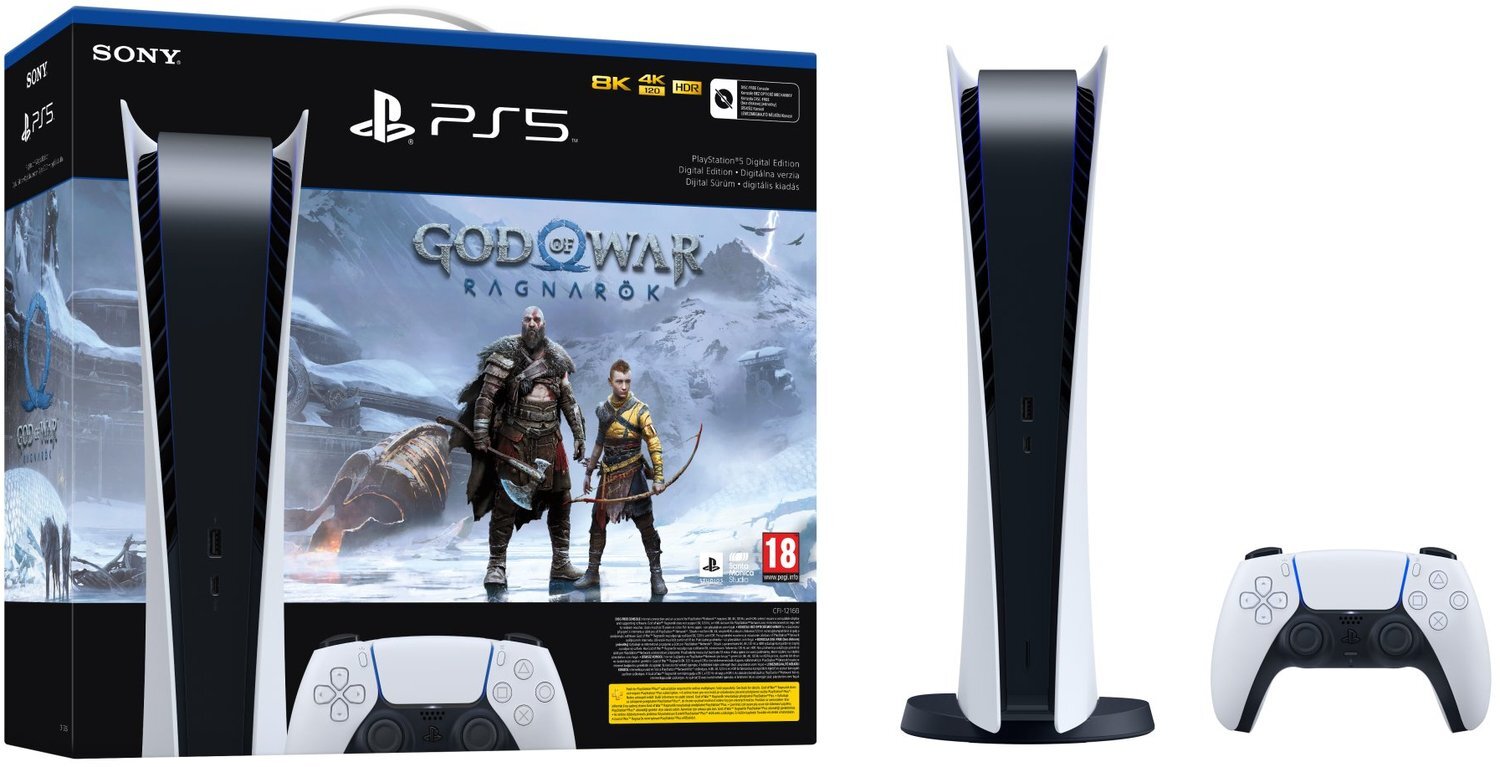 SONY Playstation 5 Digital Edition + God of War Ragnarok