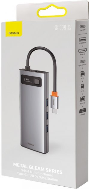 Baseus Metal Gleam 9 in 1 / CAHUB-CU0G