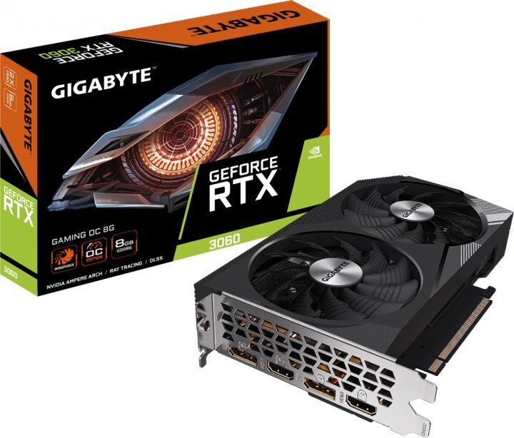 GIGABYTE GeForce RTX 3060 8GB GDDR6 Gaming OC 128bit / GV-N3060GAMING OC-8GD