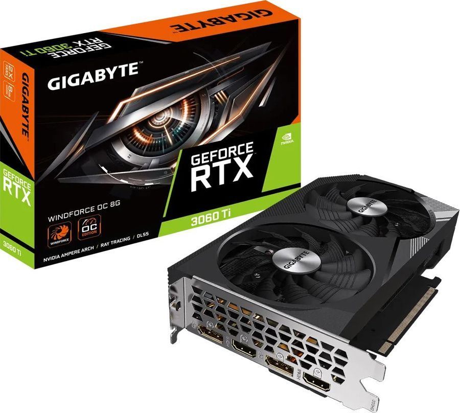 GIGABYTE GeForce RTX 3060 Ti 8GB GDDR6 WindForce OC 256bit / GV-N306TWF2OC-8GD