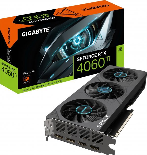 GIGABYTE GeForce RTX 4060 Ti 8GB GDDR6X Eagle 128bit / GV-N406TEAGLE-8GD