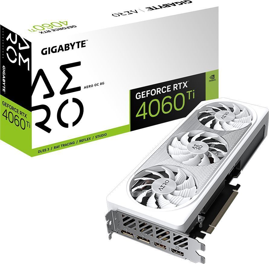 GIGABYTE GeForce RTX 4060 Ti 8GB GDDR6X Aero OC 128bit / GV-N406TAERO OC-8GD