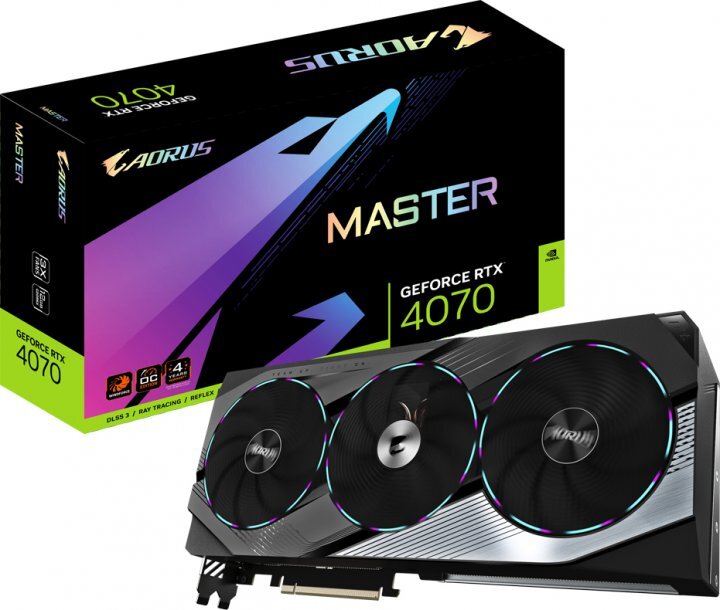 GIGABYTE GeForce  RTX 4070 12GB GDDR6X Aorus Master 192bit / GV-N4070AORUS M-12GD