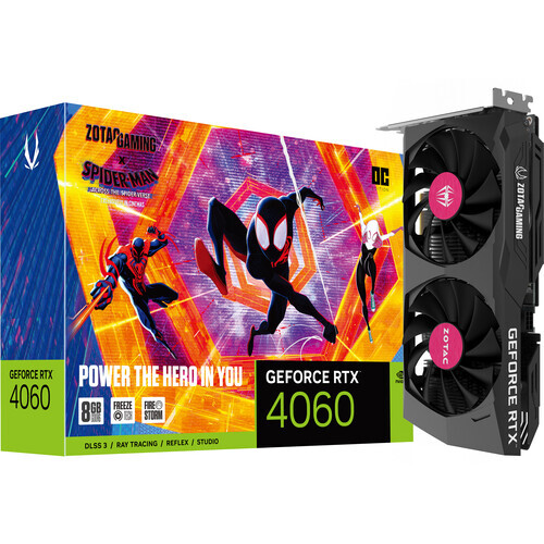 ZOTAC GeForce RTX 4060 OC Spider-Man Edition 8GB GDDR6 128bit / ZT-D40600P-10SMP