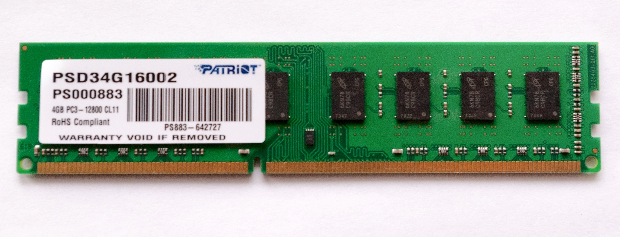 Patriot Sugnature Line PSD34G16002 / 4GB DDR3 1600