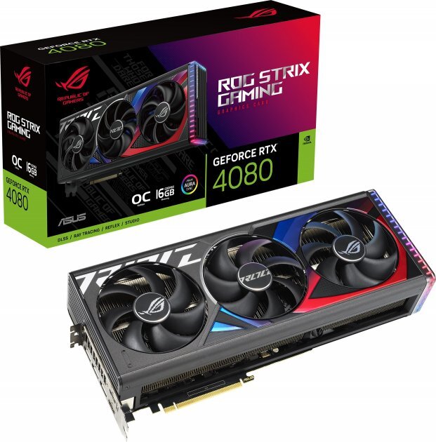ASUS GeForce RTX 4080 16GB GDDR6X Rog Strix 256Bit / ROG-STRIX-RTX4080-O16-GGAMING