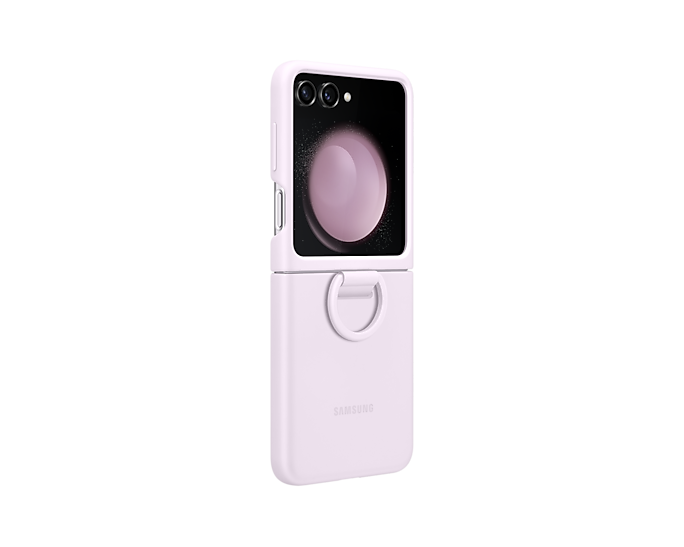 Samsung Original Silicone Case with Ring Flip 5 Purple