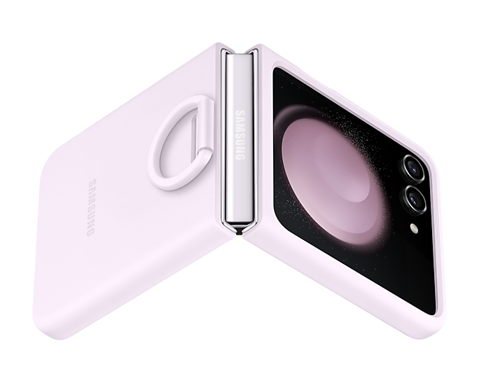 Samsung Original Silicone Case with Ring Flip 5 Purple