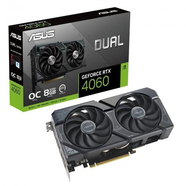 ASUS GeForce RTX 4060 8GB GDDR6X Dual OC 128bit / DUAL-RTX4060-O8G