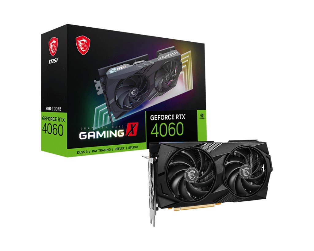 MSI GeForce RTX 4060 GAMING X 8G / 8GB GDDR6 128Bit