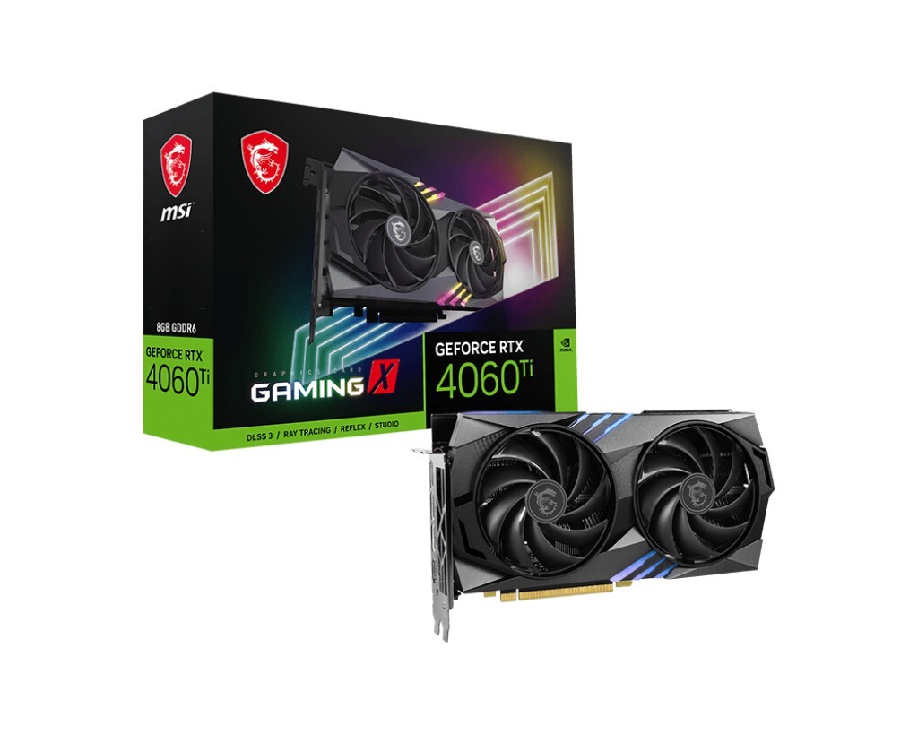MSI GeForce RTX 4060 Ti GAMING X 8G / 8GB GDDR6 128Bit