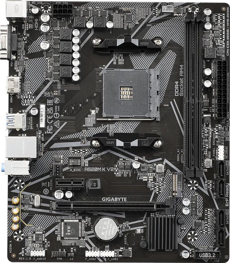 GIGABYTE GA-A520M K V2 / mATX AM4 DDR4 5100