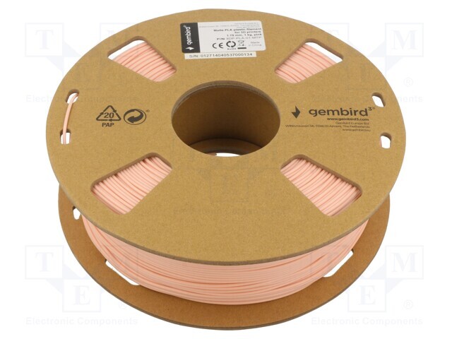 Gembird 3DP-PLA-01-MT / PLA 1.75mm 1kg Matte Filament Pink